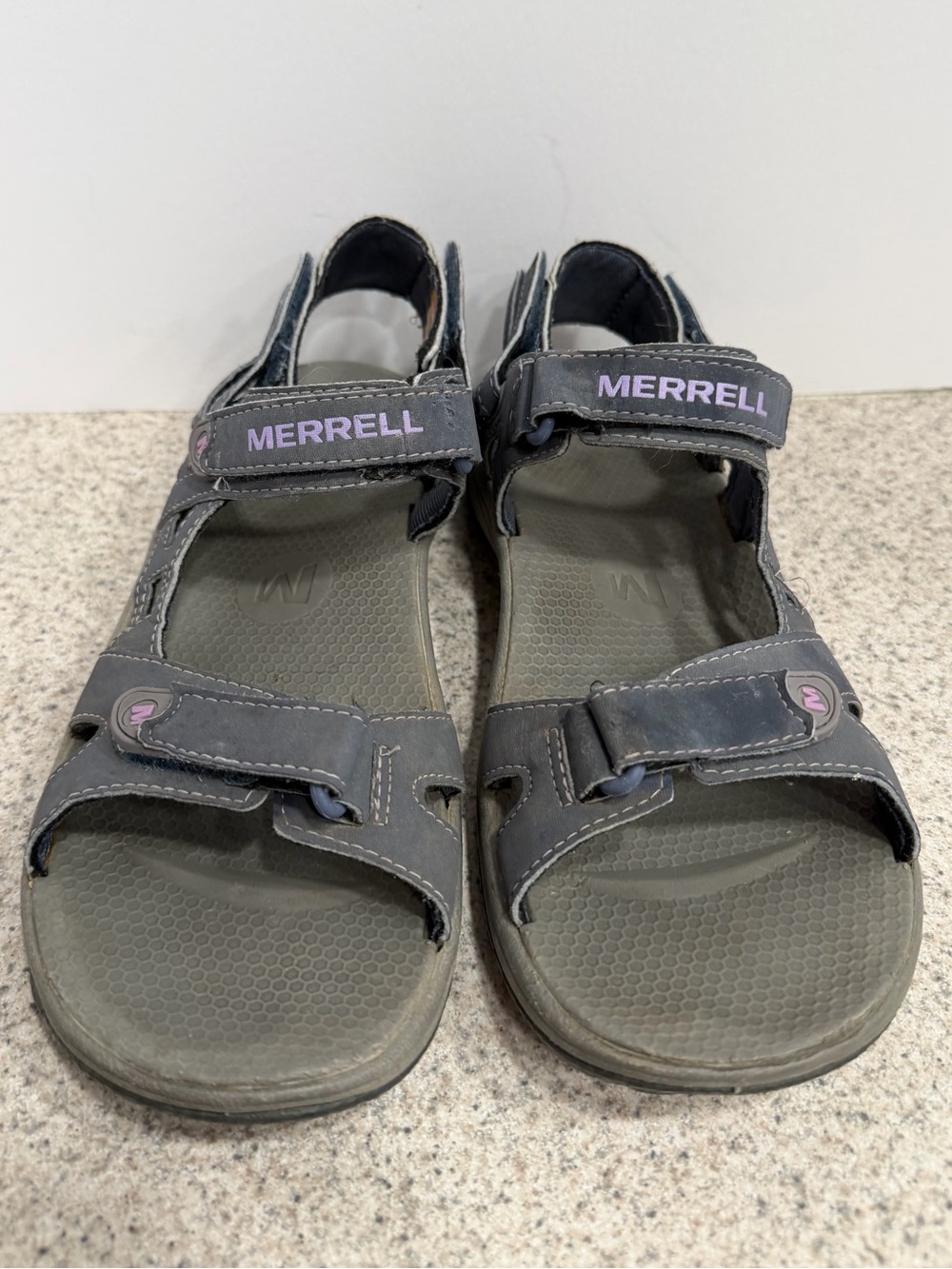 MERRELL Cedrus Convert Sandals - Women's Size 8 - Gray/Purple - Hiking Tread